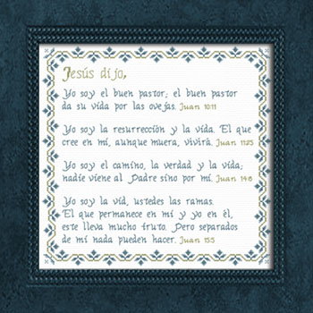 Jesus Dijo Yo Soy cross stitch design Jesus Dijo Yo Soy cross stitch design